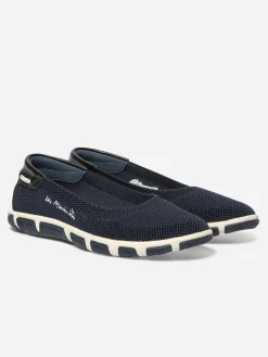 Ballerine Femme Légère Textile Bleu
