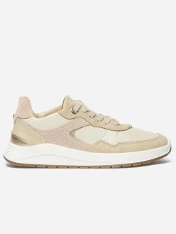 Basket Femme Cuir Fabrication Française Rose EUGENIE