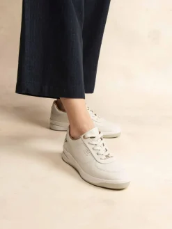 Baskets Cuir Femme Fabriquées en France Blanc BRANILY