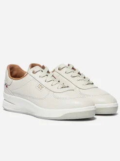 Baskets Cuir Femme Fabriquées en France Blanc BRANILY