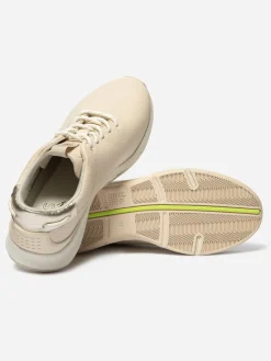 Baskets Femme Confort Cuir Beige
