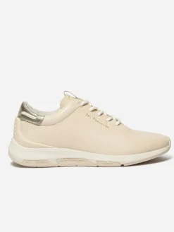 Baskets Femme Confort Cuir Beige