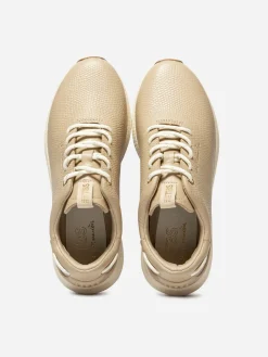 Baskets Femme Confort Cuir Crème JAZZRUN