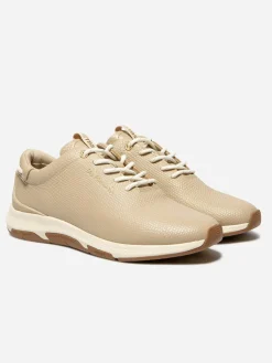 Baskets Femme Confort Cuir Crème JAZZRUN
