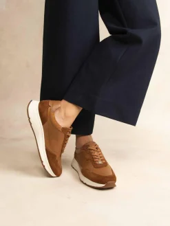 Baskets Femme Confort Cuir Marron BLONDIE