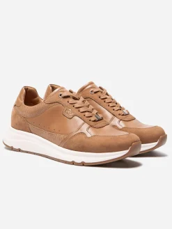 Baskets Femme Confort Cuir Marron BLONDIE