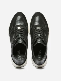 Baskets Femme Confort Cuir Noir BLONDIE