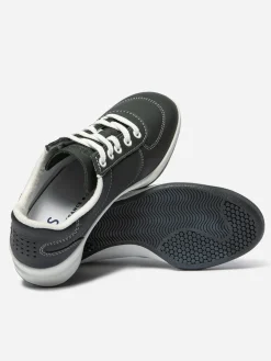 Baskets Femme Confort Dessus Cuir Marine