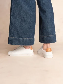 Baskets Femme Fabrication Française Cuir Blanc FELICIE