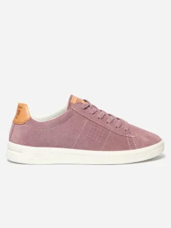 Baskets Femme Fabrication Française Cuir Rose FELICIE