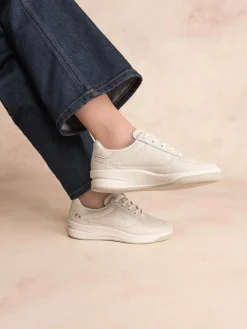 Baskets Femme Fabriquées en France Cuir Blanc