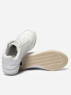 Baskets Femme Zippées Cuir Blanc