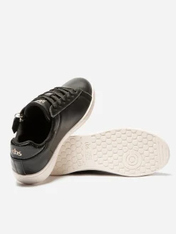 Baskets Femme Zippées Cuir Noir LORAZIP