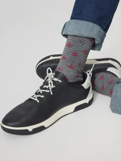 Baskets Homme Confort Cuir Marine