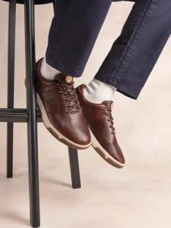 Baskets Homme Confort Cuir Marron GEDEONE