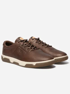 Baskets Homme Confort Cuir Marron GEDEONE