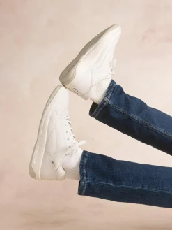 Baskets Homme Confort Dessus Cuir Blanc