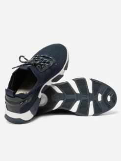Baskets Homme Confort Textile Recyclé Marine