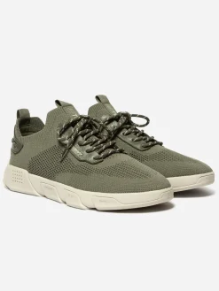Baskets Homme Confort Textile Recyclé Kaki