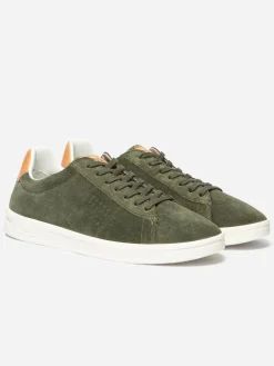 Baskets Homme Fabriquées En France Cuir Vert FLAUBER