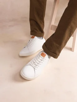 Baskets Homme Fabriquées En France Cuir Blanc FLAUBER
