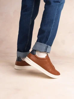 Baskets Homme Fabriquées En France Cuir Marron FLAUBER