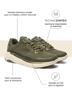Baskets Homme Membrane Imperméable Kaki EASYFOX