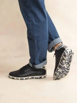 Baskets Mi-Montantes Femme Cuir Camo Marine Silver JESMINI