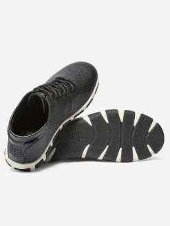 Baskets Montantes Femme Cuir Embossé Noir JUHAYNA