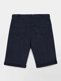 Bermuda Femme Ceinture Semi-élastiquée Bleu marine SINTAMID
