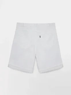 Bermuda Femme Ceinture Semi-élastiquée Blanc SINTAMID