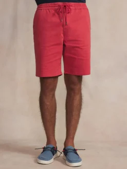 Bermuda homme rouge Coton lin FILEPBER