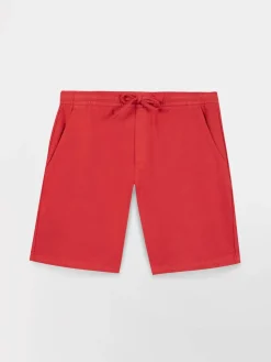 Bermuda homme rouge Coton lin FILEPBER