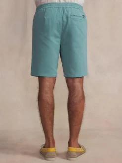 Bermuda homme vert Coton lin FILEPBER