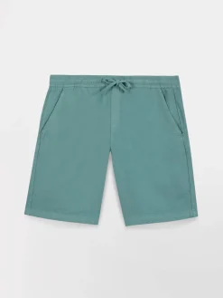 Bermuda homme vert Coton lin FILEPBER