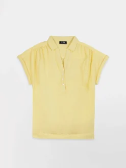 Blouse Femme Lin et Coton Jaune ILONAMIS