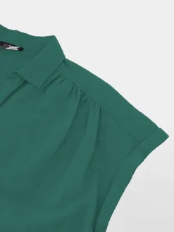 Blouse Femme Lin et Coton Vert ILONAMIS