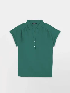Blouse Femme Lin et Coton Vert ILONAMIS