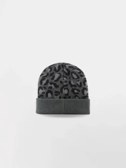 Bonnet Leopard noir SASHABON