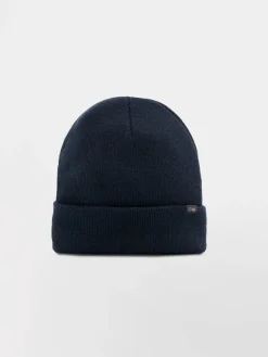Bonnet Mixte Avec Revers Matière Recyclée Marine SASHABON