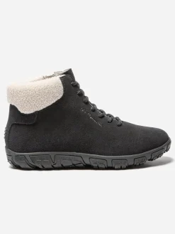 Boots Femme Doublée Feutrine Cuir Marine