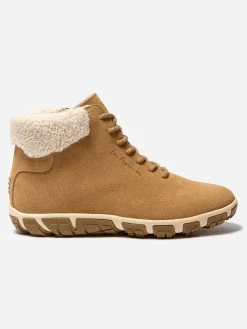 Boots Femme Doublée Feutrine Cuir Beige