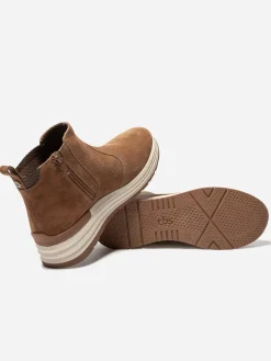 Boots Femme Semelle Sport Cuir Marron