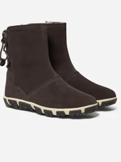 Boots Fourrées Femme Confort Cuir Marron JAZSNOW
