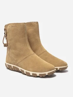 Boots Fourrées Femme Confort Cuir Camel