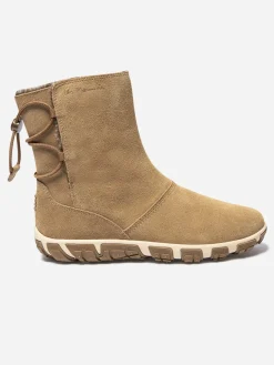 Boots Fourrées Femme Confort Cuir Camel