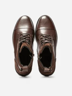 Boots Homme Doublure Feutrine Cuir Marron VIRGILE