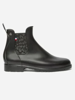 Bottines de Pluie Femme Fabriquées en France Noir JUMPING