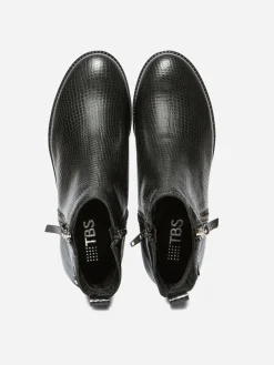 Bottines Femme Cuir Zip Noir FABIOLA