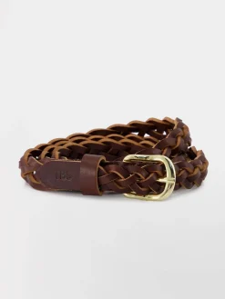 Ceinture en cuir femme havane ALIBELT